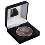 Black Velvet Box and 60mm Medal Tennis Trophy – Bronze