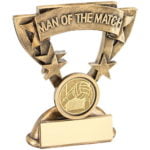 Man of the Match Mini Cup With Gaelic Football Insert Trophy