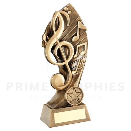 Music Trophy With Twisted Backdrop