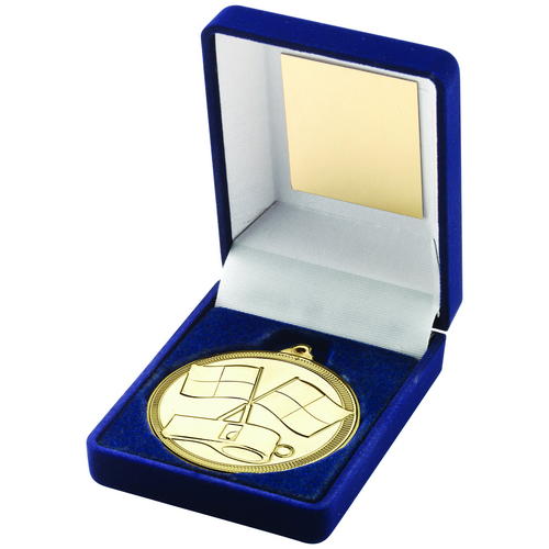 Great Value 50mm Referee Medal in a Blue Velvet Box