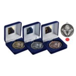 Quality 60mm Rugby Medal in a Blue Velvet Box