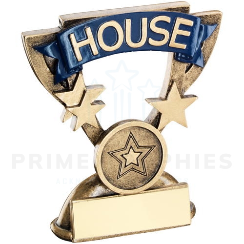 Shield Star House Colour Trophy Blue