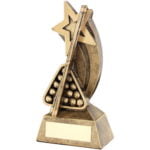 Bronze & Gold Shooting Star Pool or Snooker Trophy