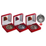 60mm Cricket Medal in a Deluxe Velvet Box