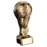 Football on Lightning Ribbon Column Trophy