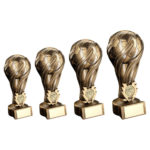 Football on Lightning Ribbon Column Trophy Group