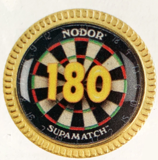 180 Metal Round Darts Badge