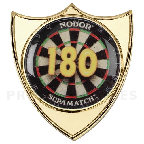180 Metal Shield Darts Badge