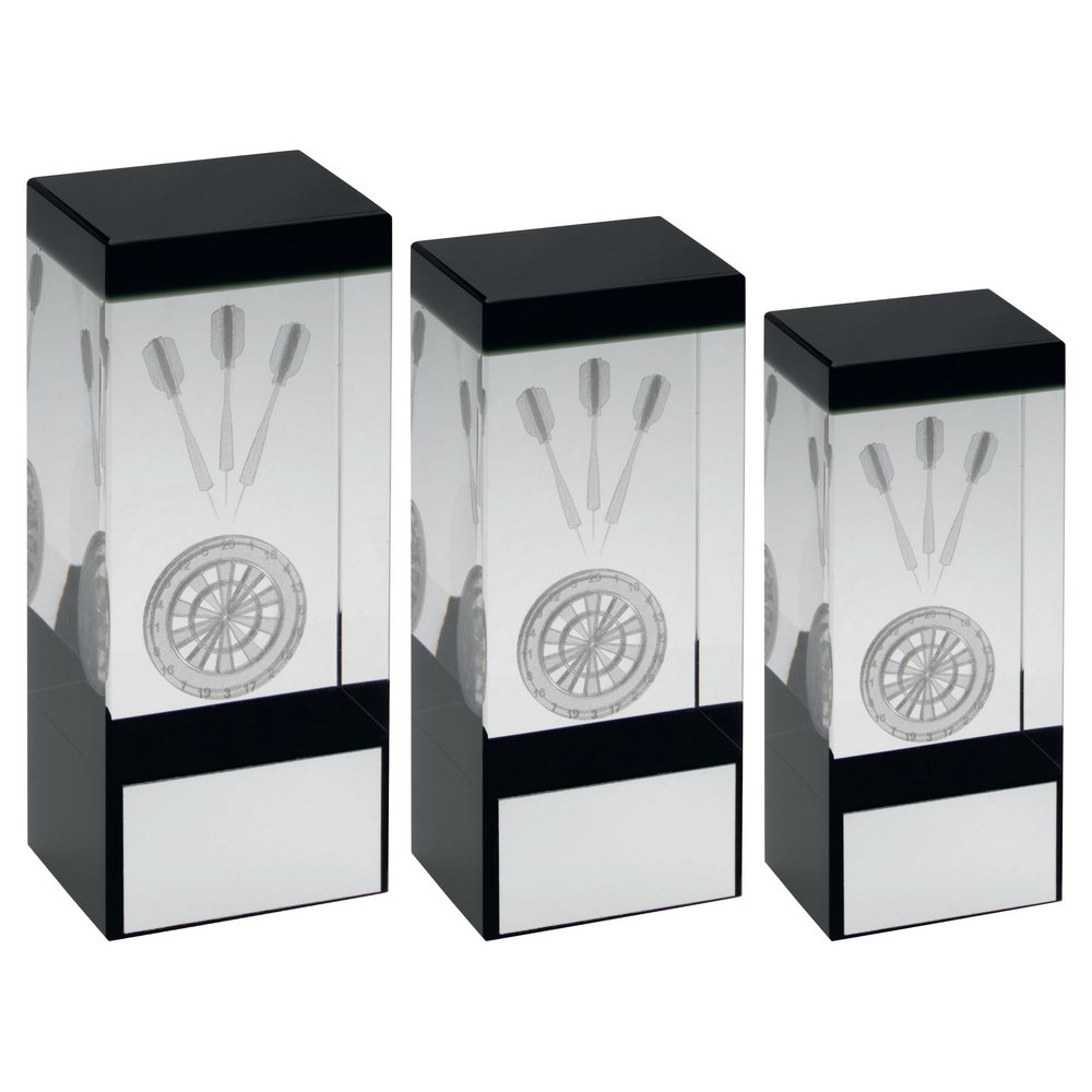 Superb Laser Block Darts Trophy