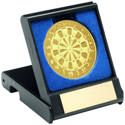 Black Box with a Darts Insert Budget Trophy Gold