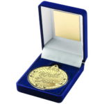 50mm Well Done Medal in a Blue Velvet Box