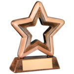 Gold & Bronze Mini Star Resin Trophy