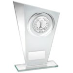 White & Silver Versatile Glass Trophy