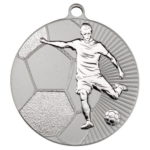 New 70mm Two Toned Football Medal Silver