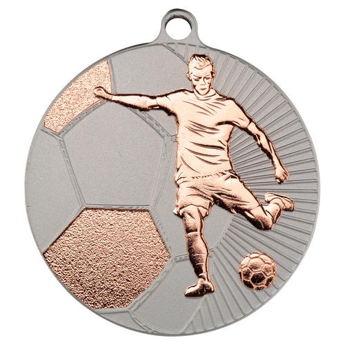 New 70mm Two Toned Football Medal Bronze