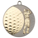 New 70mm Two Toned Football Medal Gold