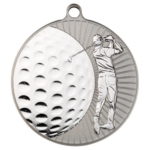 New 70mm Two Toned Football Medal Silver