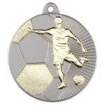 New 50mm Two Toned Football Medal Gold