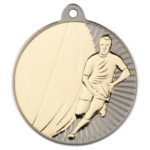 New 50mm Two Toned Rugby Medal Gold