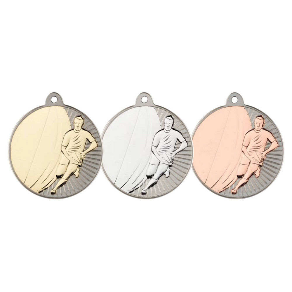 New 50mm Two Toned Rugby Medal