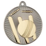 New 50mm Two Toned Cricket Medal Gold