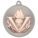 New 50mm Two Toned Victory Torch Medal Bronze