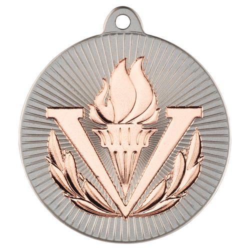 New 50mm Two Toned Victory Torch Medal Bronze