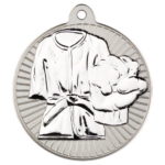 New 50mm Two Toned Martial Arts Medal Silver