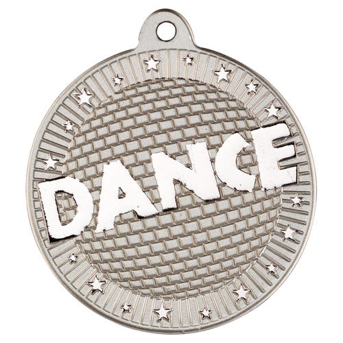 New 50mm Two Toned Dance Medal Silver