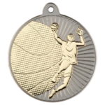 New 50mm Two Toned Netball Medal Gold