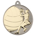 New 50mm Two Toned Netball Medal Gold