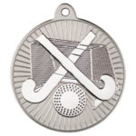 New 50mm Two Toned Hockey Medal Silver