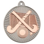 New 50mm Two Toned Hockey Medal Bronze