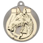 New 50mm Two Toned Horse Medal Gold