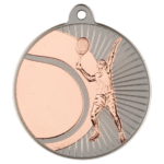 New 50mm Two Toned Tennis Medal Bronze