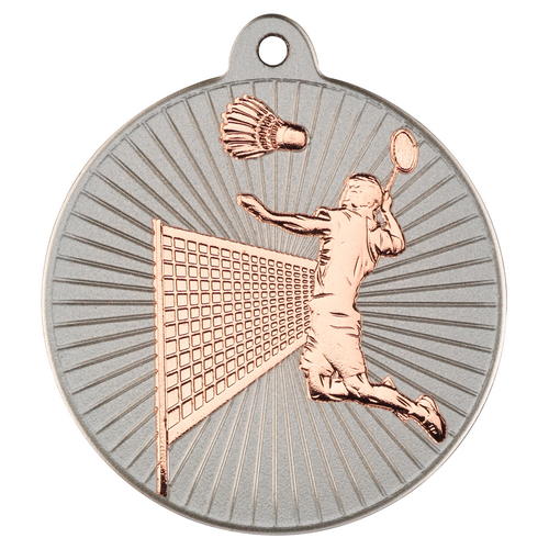 New 50mm Two Toned Badminton Medal Bronze