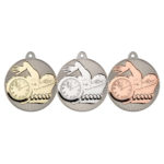 New 50mm Two Toned Swimming Medal