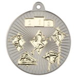 New 50mm Two Toned Multi Athletics Medal Gold