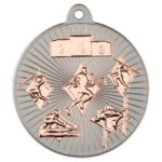 New 50mm Two Toned Multi Athletics Medal Bronze