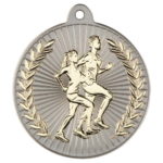 New 50mm Two Toned Running Medal Gold