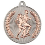 New 50mm Two Toned Running Medal Bronze