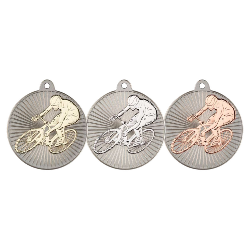 New 50mm Two Toned Cycling Medal