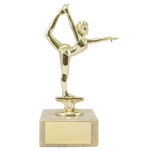 Gold Gymnastics Trophy with a Marble Base