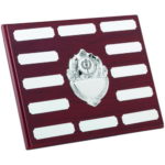 Rosewood Plaque Annual Award with Chrome Centre