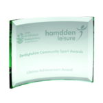 Jade Glass Curved Rectangle Award