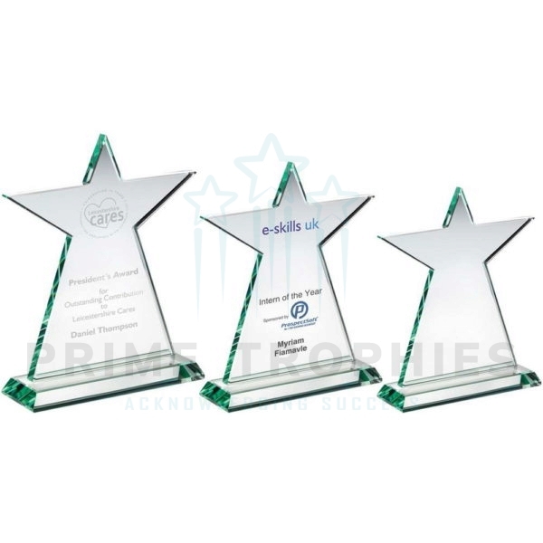 Tall Star Jade Glass Award