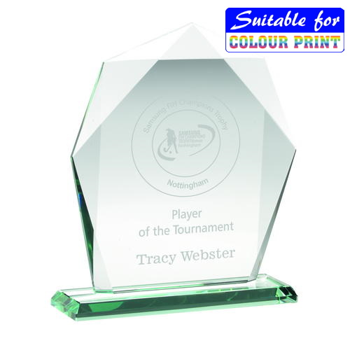 Quality Heptagon Jade Glass Award