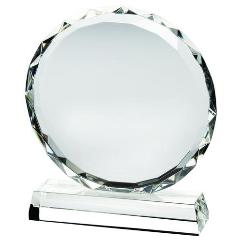 Crystal Circle Premium Award with a Faceted Edge