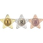 Star Shaped Medal with Changeable Centre