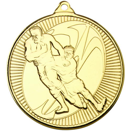 50mm Multi-Line Rugby Medal